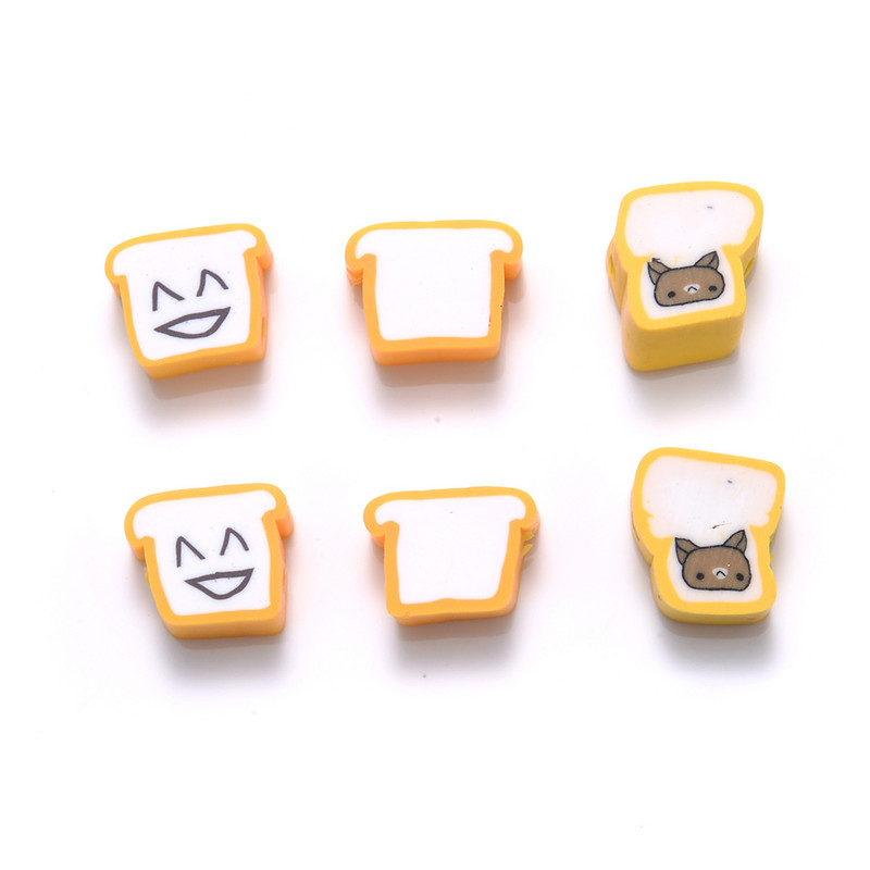 30/50/100 vnt Geltonos šypsenėlės molio karoliukai Mieli gyvuliniai polimeriniai tarpikliai karoliukai papuošalams gaminti pasidaryk pats apyrankės karolių priedai