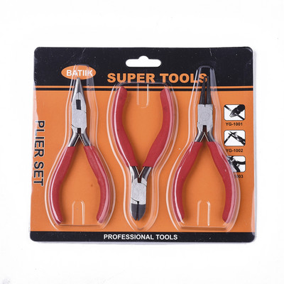 Seturi de clești de bijuterii pandahall Kit de instrumente pentru bijuterii DIY pentru fabricarea de bijuterii Clește cu nas rotund pentru tăiere sârmă Clește pentru tăiere laterală