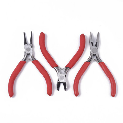 Seturi de clești de bijuterii pandahall Kit de instrumente pentru bijuterii DIY pentru fabricarea de bijuterii Clește cu nas rotund pentru tăiere sârmă Clește pentru tăiere laterală