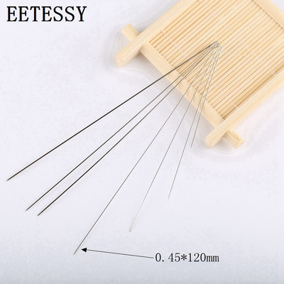 50db/tétel Különböző hosszúságú fém gyöngyfűző tűk ékszerkészítő eszközökhöz Vezérlőzsinór kézzel készített szerszám