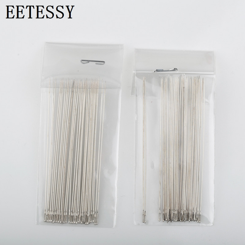50db/tétel Különböző hosszúságú fém gyöngyfűző tűk ékszerkészítő eszközökhöz Vezérlőzsinór kézzel készített szerszám