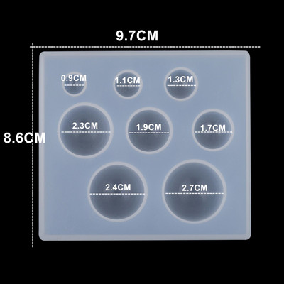 1db szilikon forma fél golyó lapos Cabochon medál gyanta szilikon forma kézzel készített szerszám epoxigyanta formák ékszer készítés