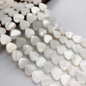 6/8/10/12 mm Natūralios baltos spalvos meilės širdies kriauklės perlamutrinės perlamutrinės tarpinės karoliukai papuošalams gaminti „pasidaryk pats“ apyrankės karoliai, rankų darbo