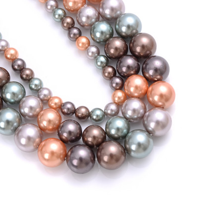 Natūralūs jūros kriauklių perlų karoliukai Tikri kriauklės papuošalams gaminti karoliai pasidaryk pats apyrankės papuošalai didmeninė prekyba 15'' 6/8/10/12 mm