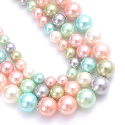 Natūralūs jūros kriauklių perlų karoliukai Tikri kriauklės papuošalams gaminti karoliai pasidaryk pats apyrankės papuošalai didmeninė prekyba 15'' 6/8/10/12 mm