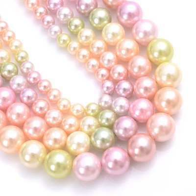 Natūralūs jūros kriauklių perlų karoliukai Tikri kriauklės papuošalams gaminti karoliai pasidaryk pats apyrankės papuošalai didmeninė prekyba 15'' 6/8/10/12 mm