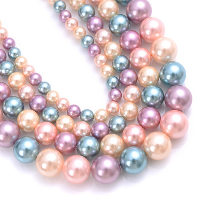 Natūralūs jūros kriauklių perlų karoliukai Tikri kriauklės papuošalams gaminti karoliai pasidaryk pats apyrankės papuošalai didmeninė prekyba 15'' 6/8/10/12 mm