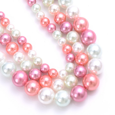 Natūralūs jūros kriauklių perlų karoliukai Tikri kriauklės papuošalams gaminti karoliai pasidaryk pats apyrankės papuošalai didmeninė prekyba 15'' 6/8/10/12 mm