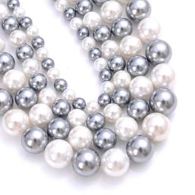 Natūralūs jūros kriauklių perlų karoliukai Tikri kriauklės papuošalams gaminti karoliai pasidaryk pats apyrankės papuošalai didmeninė prekyba 15'' 6/8/10/12 mm