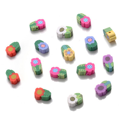 30/50/100 buc. Mărgele colorate din argilă polimerică cu flori de soare, mărgele distanțiere de trandafiri frumoși pentru realizarea de bijuterii, materiale de bricolaj, descoperiri