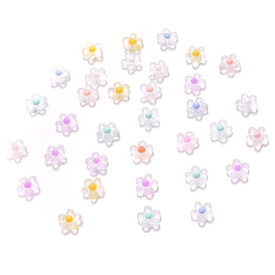 100 vnt 7 mm 3D paprastos gėlės nagų lipdukai Elegantiškas vestuvių dizaino lipnūs slankikliai vasaros tekstūruotos graviruotos dekoracijos