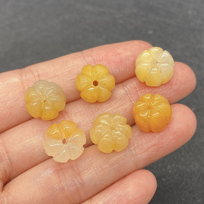 Natūralaus akmens karoliukai Moliūgo formos karoliukai Vandens agatas Žalia Papuošalų gamyba „Pasidaryk pats“ karoliai Apyrankės Auskarai Karoliukai Priedai