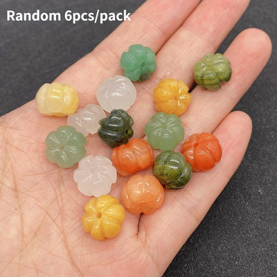 Natūralaus akmens karoliukai Moliūgo formos karoliukai Vandens agatas Žalia Papuošalų gamyba „Pasidaryk pats“ karoliai Apyrankės Auskarai Karoliukai Priedai