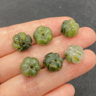 Natūralaus akmens karoliukai Moliūgo formos karoliukai Vandens agatas Žalia Papuošalų gamyba „Pasidaryk pats“ karoliai Apyrankės Auskarai Karoliukai Priedai