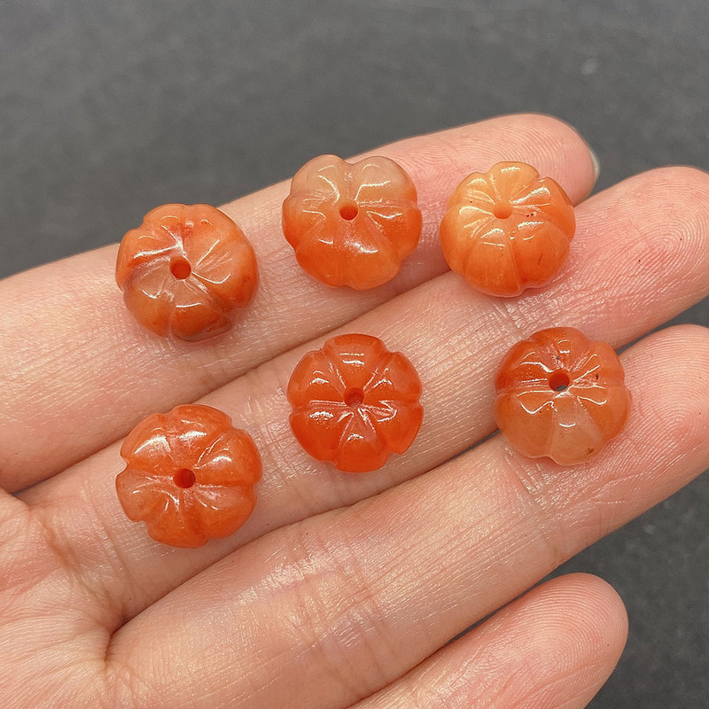 Natūralaus akmens karoliukai Moliūgo formos karoliukai Vandens agatas Žalia Papuošalų gamyba „Pasidaryk pats“ karoliai Apyrankės Auskarai Karoliukai Priedai