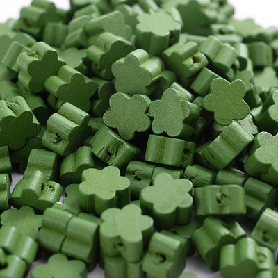 30/50/100 vnt mediniai spalvoti gėlių karoliukai 12mm natūralaus medžio palaidi karoliukai papuošalams gaminti pasidaryk pats apyrankės karolių priedai