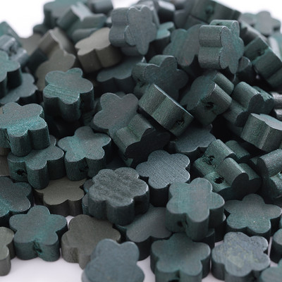 30/50/100 vnt mediniai spalvoti gėlių karoliukai 12mm natūralaus medžio palaidi karoliukai papuošalams gaminti pasidaryk pats apyrankės karolių priedai