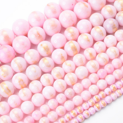 Natūralaus akmens karoliukai rožinė raudona serija koralų turkis granatas nefritas saulės akmuo palaidi karoliukai papuošalams gaminti „pasidaryk pats“ apyrankė 4–12 mm