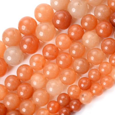 Natūralaus akmens karoliukai rožinė raudona serija koralų turkis granatas nefritas saulės akmuo palaidi karoliukai papuošalams gaminti „pasidaryk pats“ apyrankė 4–12 mm