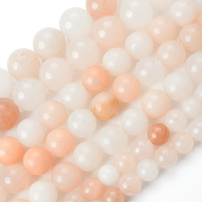 Natūralaus akmens karoliukai rožinė raudona serija koralų turkis granatas nefritas saulės akmuo palaidi karoliukai papuošalams gaminti „pasidaryk pats“ apyrankė 4–12 mm