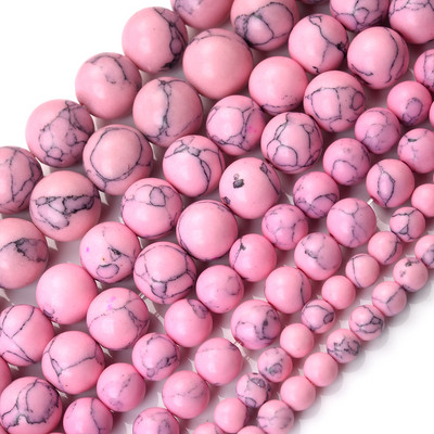 Natūralaus akmens karoliukai rožinė raudona serija koralų turkis granatas nefritas saulės akmuo palaidi karoliukai papuošalams gaminti „pasidaryk pats“ apyrankė 4–12 mm