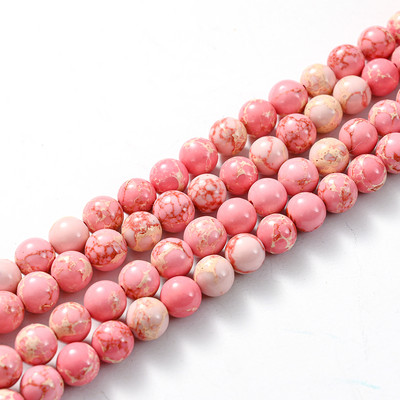 Natūralaus akmens karoliukai rožinė raudona serija koralų turkis granatas nefritas saulės akmuo palaidi karoliukai papuošalams gaminti „pasidaryk pats“ apyrankė 4–12 mm