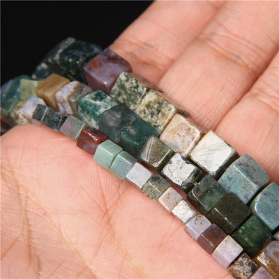 Lapis Lazuli 4/6/8mm kubo kvadratiniai karoliukai natūralaus akmens agatai laisvi tarpiniai karoliukai papuošalams gaminti pasidaryk pats karoliai auskarai apyrankė