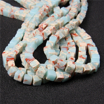 Lapis Lazuli 4/6/8mm kubo kvadratiniai karoliukai natūralaus akmens agatai laisvi tarpiniai karoliukai papuošalams gaminti pasidaryk pats karoliai auskarai apyrankė