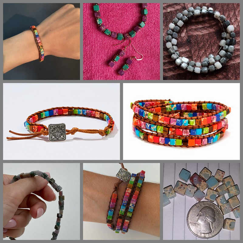 Lapis Lazuli 4/6/8mm kubo kvadratiniai karoliukai natūralaus akmens agatai laisvi tarpiniai karoliukai papuošalams gaminti pasidaryk pats karoliai auskarai apyrankė