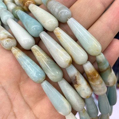 10*30mm Vandens lašų karoliukai Natūralus akmuo Ametistai Agatas Aventurinas Chalcedonas papuošalams Padaryti pasidaryk pats apyrankės karoliai auskarai