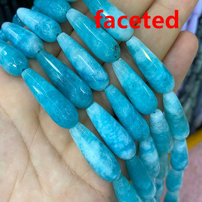 10*30mm Vandens lašų karoliukai Natūralus akmuo Ametistai Agatas Aventurinas Chalcedonas papuošalams Padaryti pasidaryk pats apyrankės karoliai auskarai