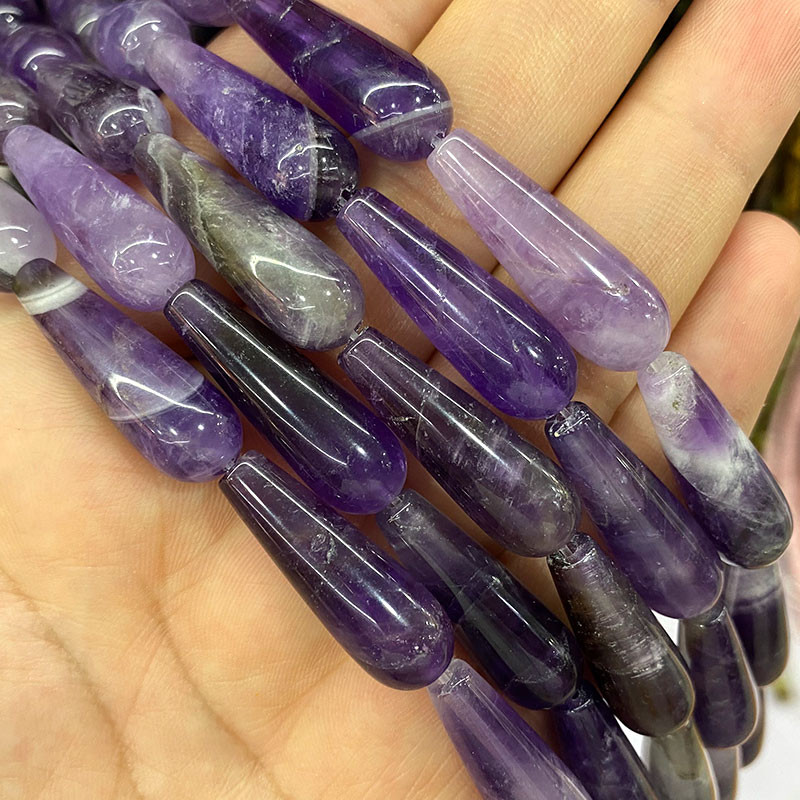 10*30mm Vandens lašų karoliukai Natūralus akmuo Ametistai Agatas Aventurinas Chalcedonas papuošalams Padaryti pasidaryk pats apyrankės karoliai auskarai