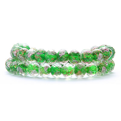 10 vnt., 8/10/12 mm, skaidraus stiklo lempos gėlė, rondelė briaunoti karoliukai, skirti papuošalams gaminti, moteriški „pasidaryk pats“ apyrankės, karoliai, auskarai