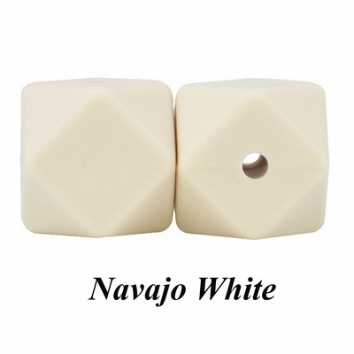 10 vnt. silikoniniai karoliukai, šešiakampiai, 14 mm / 17 mm, silikoniniai kramtomieji karoliukai, dantų karoliai „pasidaryk pats“ papuošalų dalys, maistiniai silikoniniai karoliukai