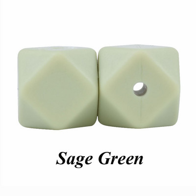 10 vnt. silikoniniai karoliukai, šešiakampiai, 14 mm / 17 mm, silikoniniai kramtomieji karoliukai, dantų karoliai „pasidaryk pats“ papuošalų dalys, maistiniai silikoniniai karoliukai