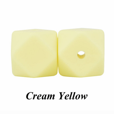 10 vnt. silikoniniai karoliukai, šešiakampiai, 14 mm / 17 mm, silikoniniai kramtomieji karoliukai, dantų karoliai „pasidaryk pats“ papuošalų dalys, maistiniai silikoniniai karoliukai