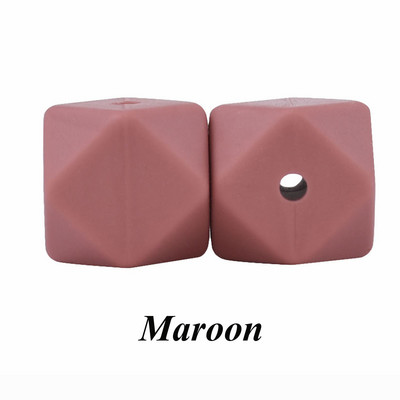 10 vnt. silikoniniai karoliukai, šešiakampiai, 14 mm / 17 mm, silikoniniai kramtomieji karoliukai, dantų karoliai „pasidaryk pats“ papuošalų dalys, maistiniai silikoniniai karoliukai