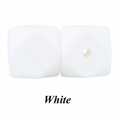 10 vnt. silikoniniai karoliukai, šešiakampiai, 14 mm / 17 mm, silikoniniai kramtomieji karoliukai, dantų karoliai „pasidaryk pats“ papuošalų dalys, maistiniai silikoniniai karoliukai