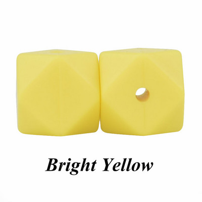 10 vnt. silikoniniai karoliukai, šešiakampiai, 14 mm / 17 mm, silikoniniai kramtomieji karoliukai, dantų karoliai „pasidaryk pats“ papuošalų dalys, maistiniai silikoniniai karoliukai