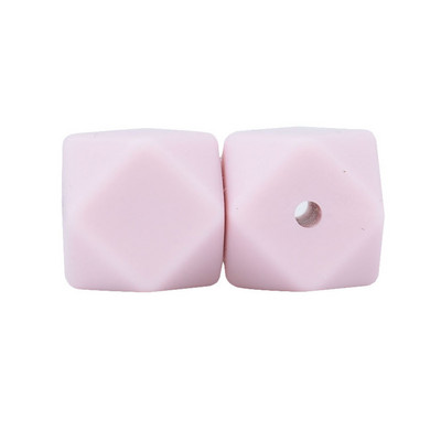 10 vnt. silikoniniai karoliukai, šešiakampiai, 14 mm / 17 mm, silikoniniai kramtomieji karoliukai, dantų karoliai „pasidaryk pats“ papuošalų dalys, maistiniai silikoniniai karoliukai