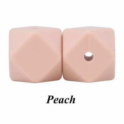 10 vnt. silikoniniai karoliukai, šešiakampiai, 14 mm / 17 mm, silikoniniai kramtomieji karoliukai, dantų karoliai „pasidaryk pats“ papuošalų dalys, maistiniai silikoniniai karoliukai