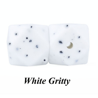 10 vnt. silikoniniai karoliukai, šešiakampiai, 14 mm / 17 mm, silikoniniai kramtomieji karoliukai, dantų karoliai „pasidaryk pats“ papuošalų dalys, maistiniai silikoniniai karoliukai