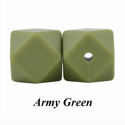 10 vnt. silikoniniai karoliukai, šešiakampiai, 14 mm / 17 mm, silikoniniai kramtomieji karoliukai, dantų karoliai „pasidaryk pats“ papuošalų dalys, maistiniai silikoniniai karoliukai