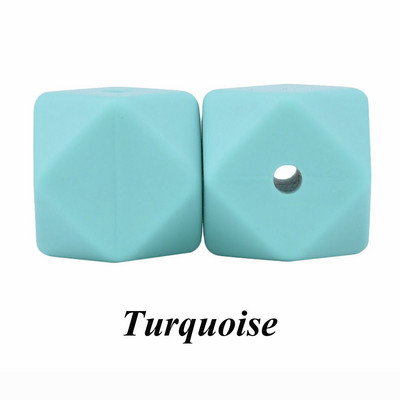 10 vnt. silikoniniai karoliukai, šešiakampiai, 14 mm / 17 mm, silikoniniai kramtomieji karoliukai, dantų karoliai „pasidaryk pats“ papuošalų dalys, maistiniai silikoniniai karoliukai