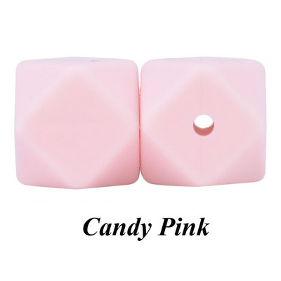 10 vnt. silikoniniai karoliukai, šešiakampiai, 14 mm / 17 mm, silikoniniai kramtomieji karoliukai, dantų karoliai „pasidaryk pats“ papuošalų dalys, maistiniai silikoniniai karoliukai