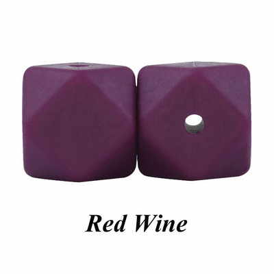 10 vnt. silikoniniai karoliukai, šešiakampiai, 14 mm / 17 mm, silikoniniai kramtomieji karoliukai, dantų karoliai „pasidaryk pats“ papuošalų dalys, maistiniai silikoniniai karoliukai