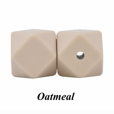 10 vnt. silikoniniai karoliukai, šešiakampiai, 14 mm / 17 mm, silikoniniai kramtomieji karoliukai, dantų karoliai „pasidaryk pats“ papuošalų dalys, maistiniai silikoniniai karoliukai