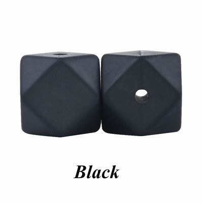 10 vnt. silikoniniai karoliukai, šešiakampiai, 14 mm / 17 mm, silikoniniai kramtomieji karoliukai, dantų karoliai „pasidaryk pats“ papuošalų dalys, maistiniai silikoniniai karoliukai