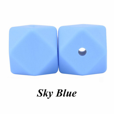 10 vnt. silikoniniai karoliukai, šešiakampiai, 14 mm / 17 mm, silikoniniai kramtomieji karoliukai, dantų karoliai „pasidaryk pats“ papuošalų dalys, maistiniai silikoniniai karoliukai