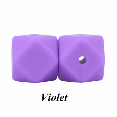 10 vnt. silikoniniai karoliukai, šešiakampiai, 14 mm / 17 mm, silikoniniai kramtomieji karoliukai, dantų karoliai „pasidaryk pats“ papuošalų dalys, maistiniai silikoniniai karoliukai